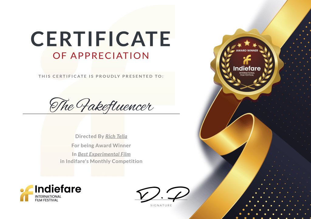 The Fakefluencer wins Best Experimental Feature&nbsp;Award