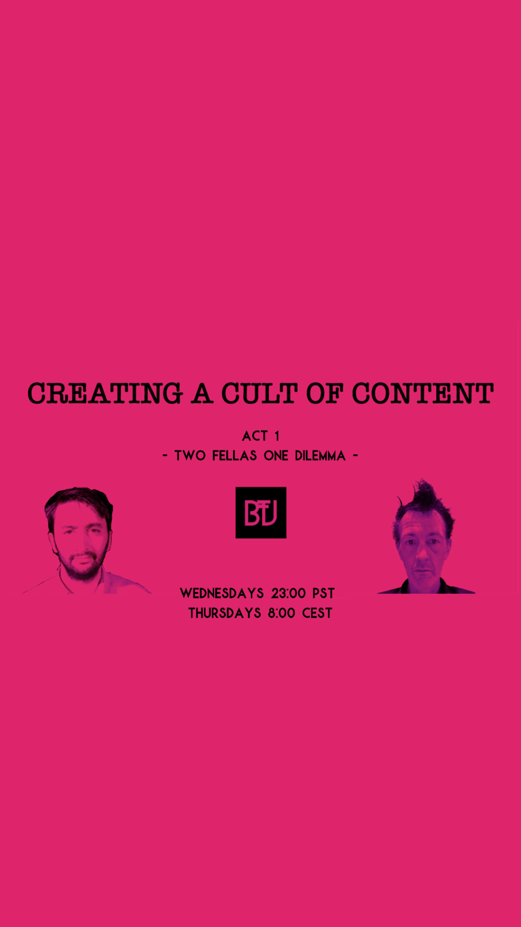 New Weekly Show “Creating a Cult of&nbsp;Content”