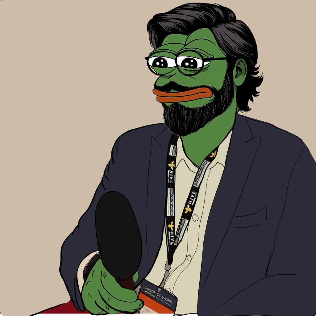 Tom Gillespie gets Pepe’d at the 2024 Proof-Of-Work&nbsp;Summit